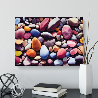 Colourful River Pebbles Vol.4 - Wrapped Canvas