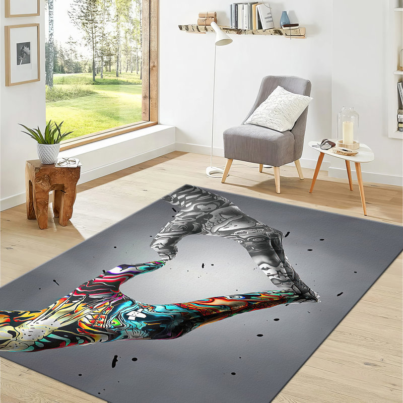 Exquisite Printed Rug with Classic Floral Pattern Made of Non-Woven Soft Material for Cozy and Stylish Home Interiors