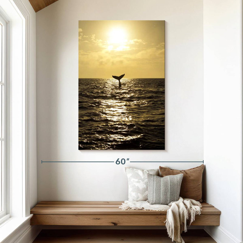 Brampt Sunset Humpback Whale, 48" H x 32" W