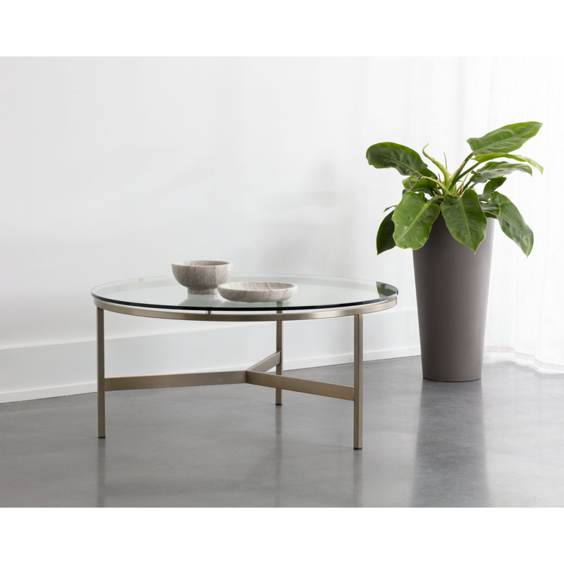 FLATO COFFEE TABLE - ANTIQUE BRASS - Gold