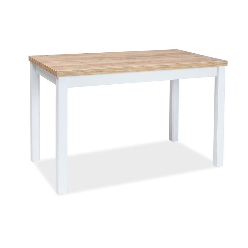 Ashlly Dining Table, Oak Golden Craft, White, H75 x L100 x W60cm