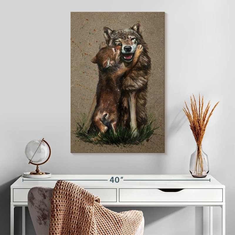 Brampt Wolf Parenting, 30" H x 20" W