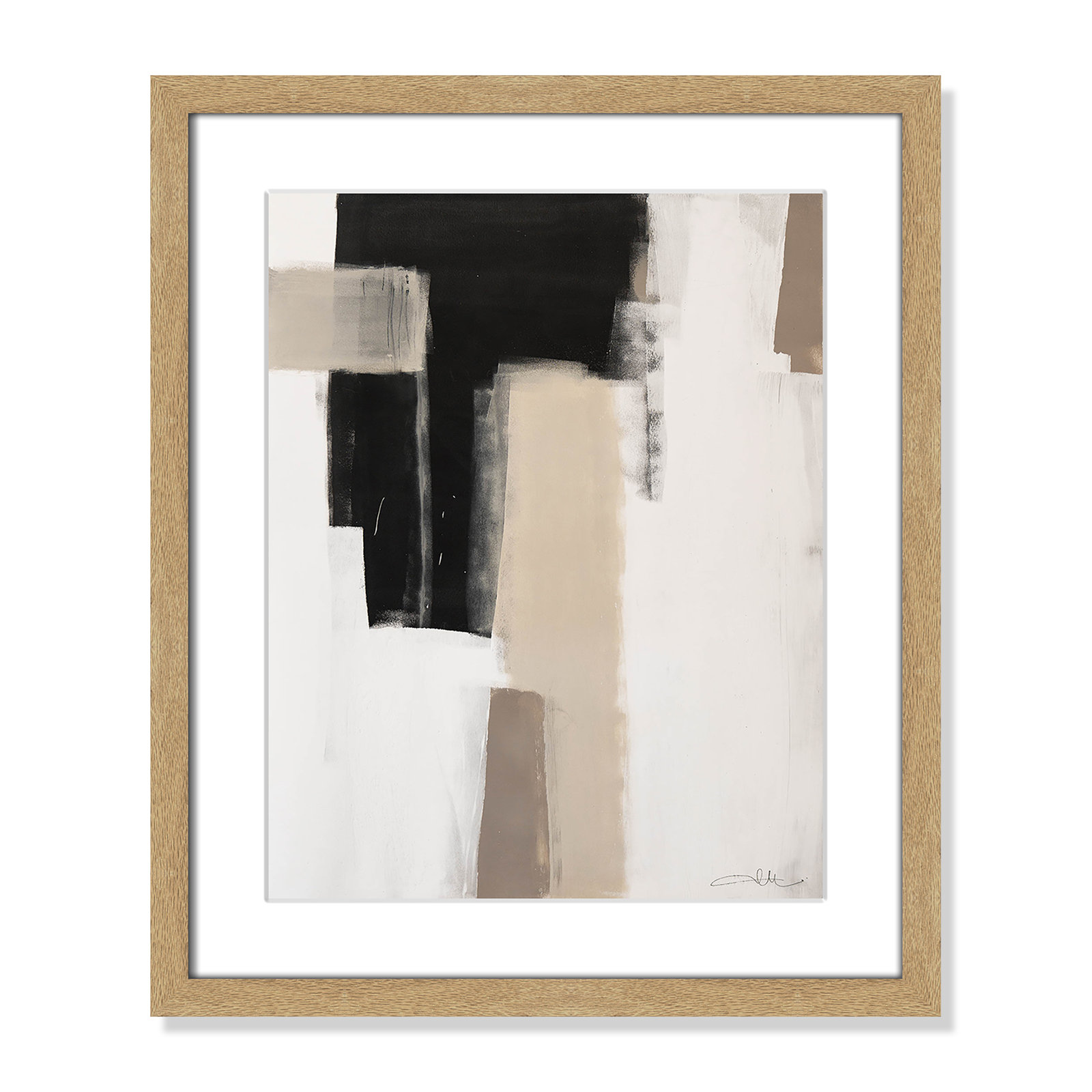 Earth Scapes I Print, 19" H x 16" W x 1.25" D, Natural Woodgrain Picture Framed