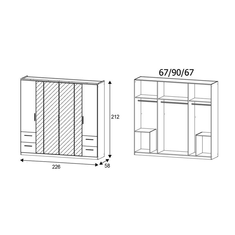 Carlsson 6 Door Wardrobe