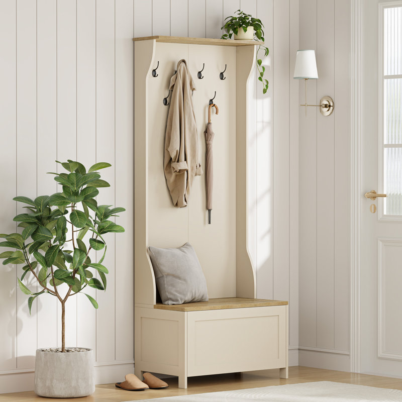 Ash Hall Hall Tree 71cm Wide with Bench and Shoe Storage