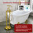 SUMERAIN Vintage Freestanding Tub Filler Faucetwith Handheld Sprayer and High-Flow Waterfall Spout for Fast Bathtub Filling,  Brushd Gold-122580260