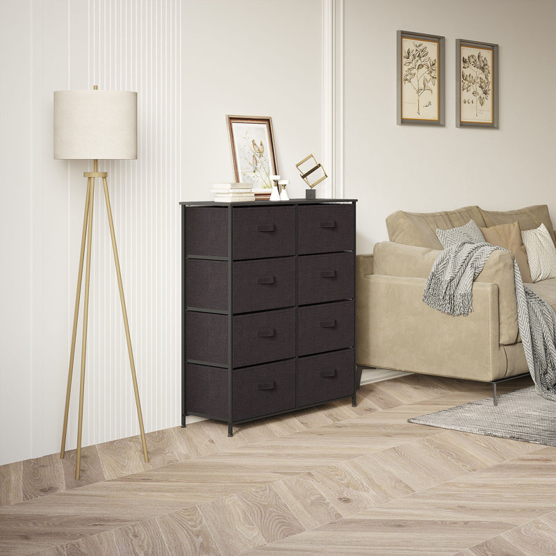 33.7'' W 8 - Drawer Dresser, Brown
