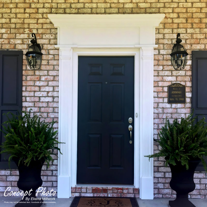 Endurathane Double Raised Pilaster 8"W x 96"H x 2 3/4"P with 14 1/4" Attached Plinth, Sold Per Pair