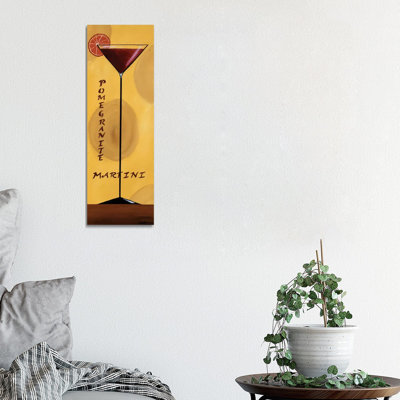 Pomegranate Martini 1 Piece Wrapped Canvas Panoramic Wall Art