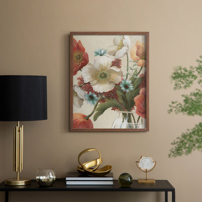 «Poppy Time II», reproduction encadrée - bois massif