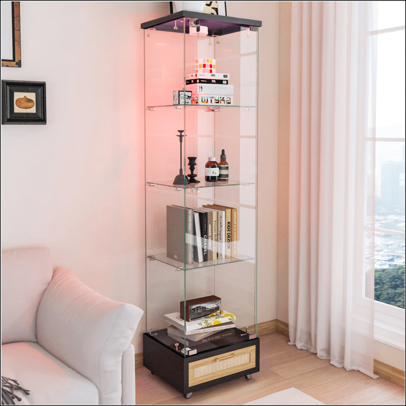 Vitrine moderne en verre, Noir