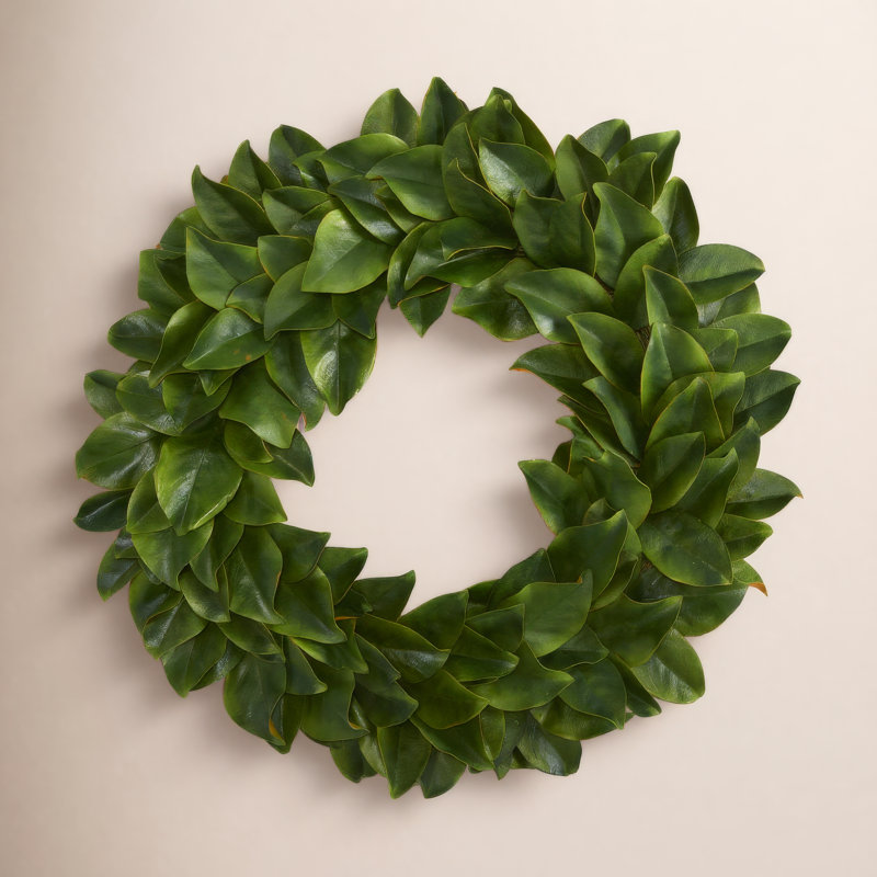 Faux Magnolia Polyester 30'' Wreath
