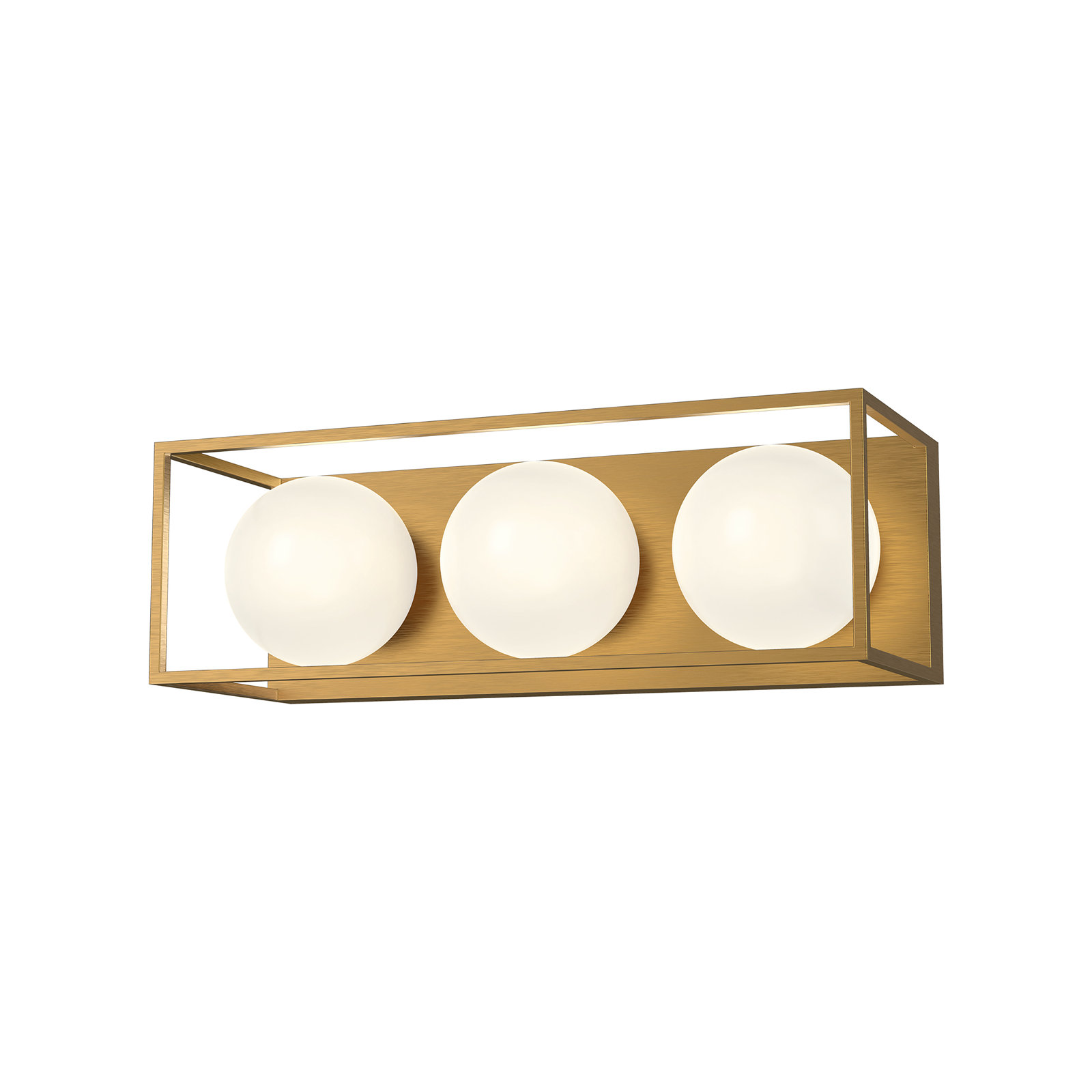 Davida Frosted Dimmable Bath Bar, Aged Gold, 3