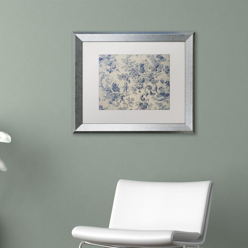 Jadaya «Toile Fabrics I», impression encadrée, H 11 po x l 14 po x P 0,5 po, Blanc, Argent