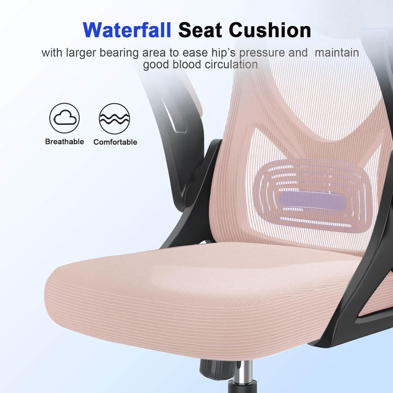 Ergonomic Office Chair, Computer Chair, Mesh Chair, Pink
