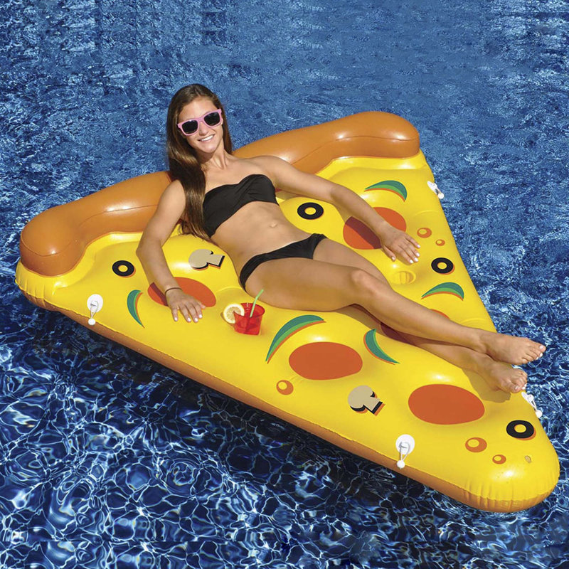 Radeau de piscine gonflable jaune et orange - 72 po