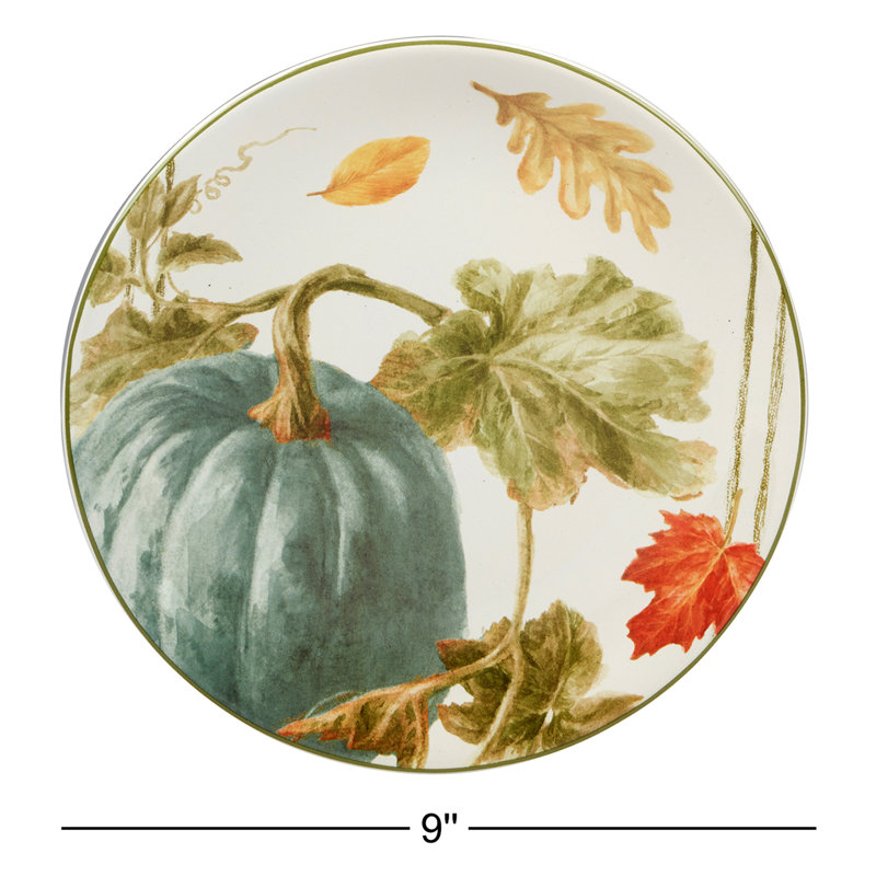 Autumn Harvest Set Of 4 Dessert Plate