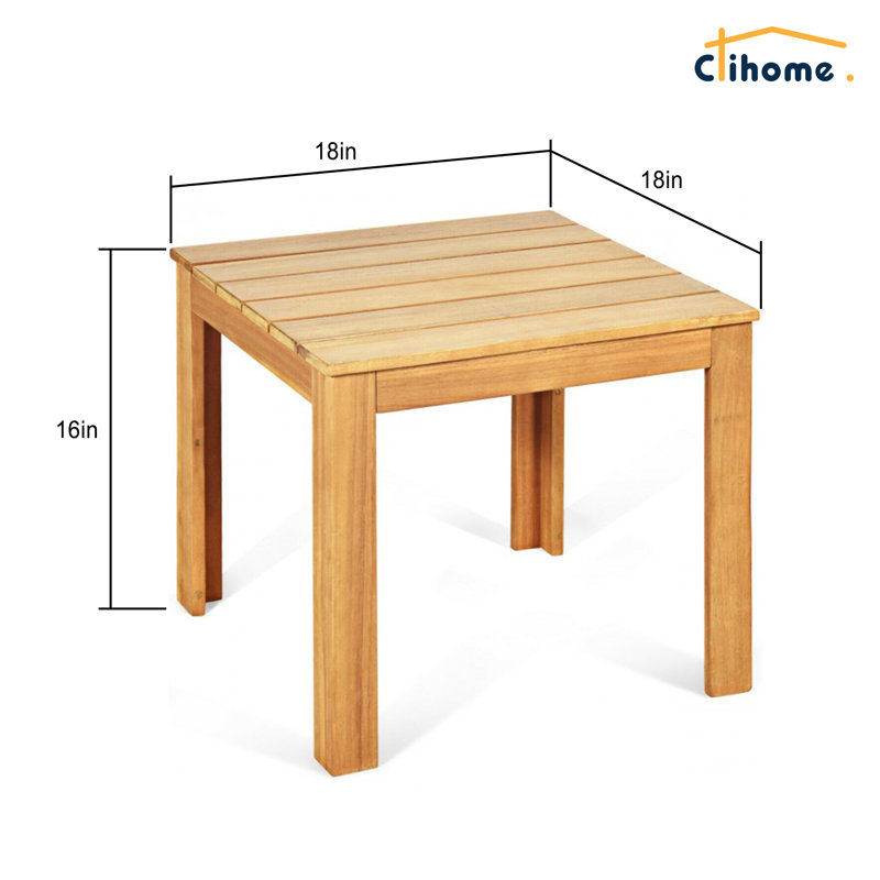 Table bistro en bois, Naturel