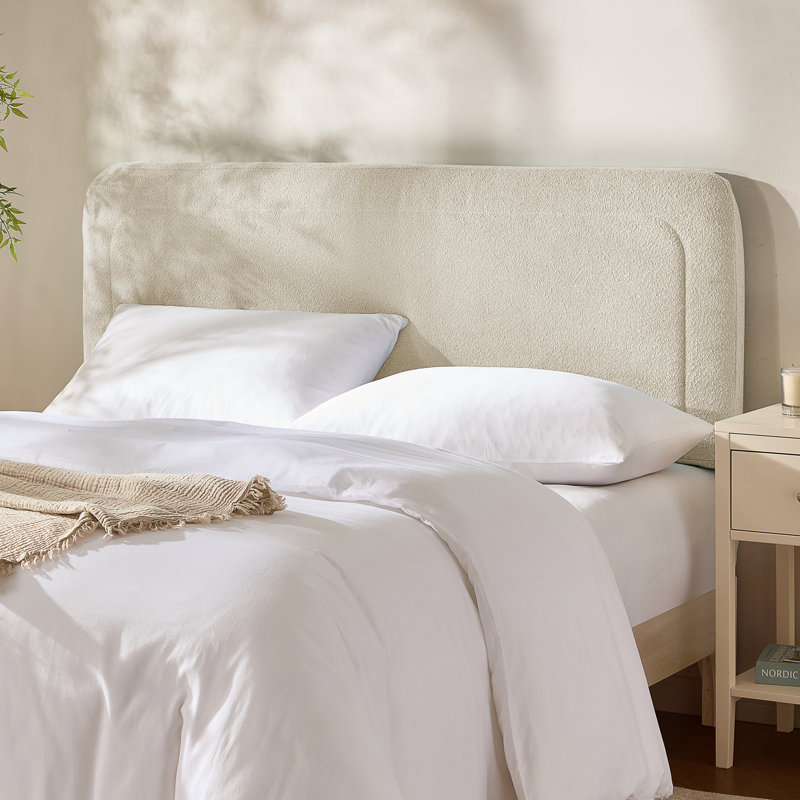 Chastelyne Upholstered Easy Assemble Wall Mounted Headboard, Queen, Linen