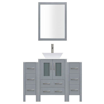 54'' Single Bathroom Vanity with Stone Top