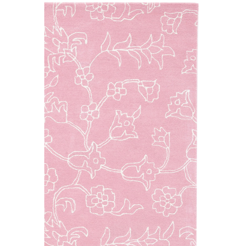 Tapis rose / ivoire Fifth Avenue 135, Carré 7 pi