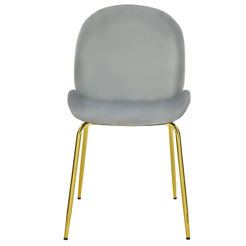 Letellier 17'' H Velvet Upholstered Side Chair, Gray
