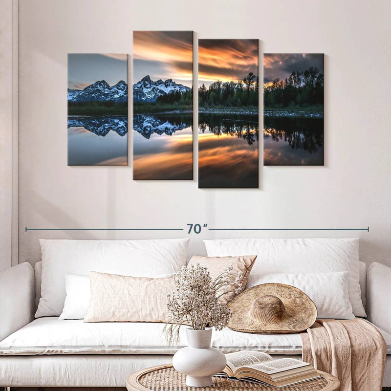Alvord Grand Teton Sunset Glow, H 32 po x l 52 po