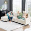 Canapé modulaire rembourré 4 pièces Ilyes-1407827430