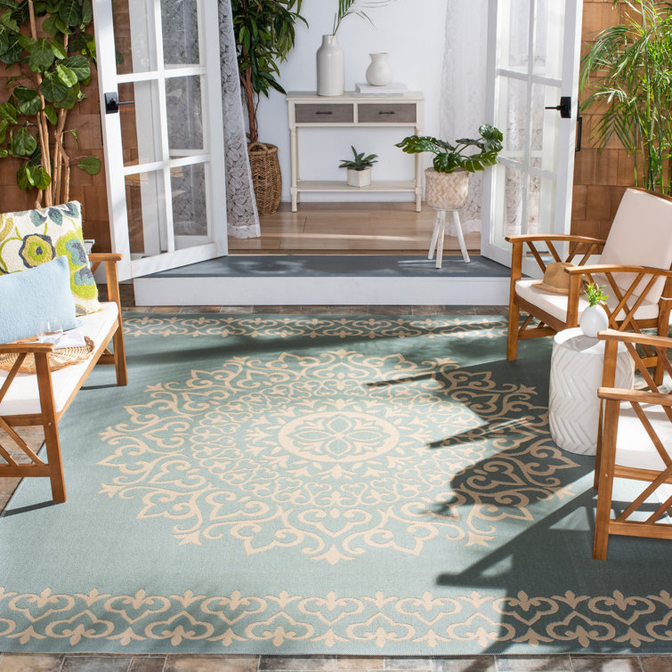 Frankee Performance Floral Indoor/Outdoor Area Rug