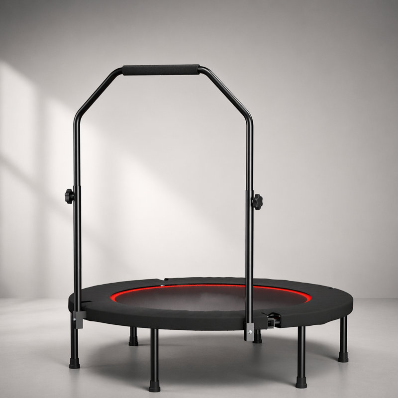 Trampoline pliable de 40 pouces avec poignée ajustable