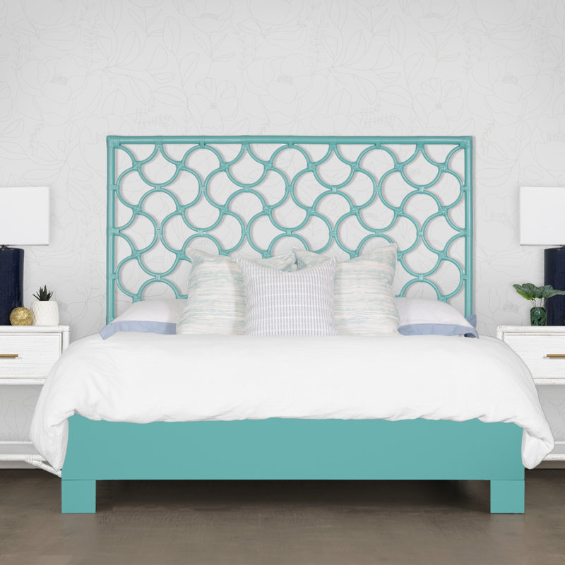 Lit plateforme Mar, Turquoise, Double