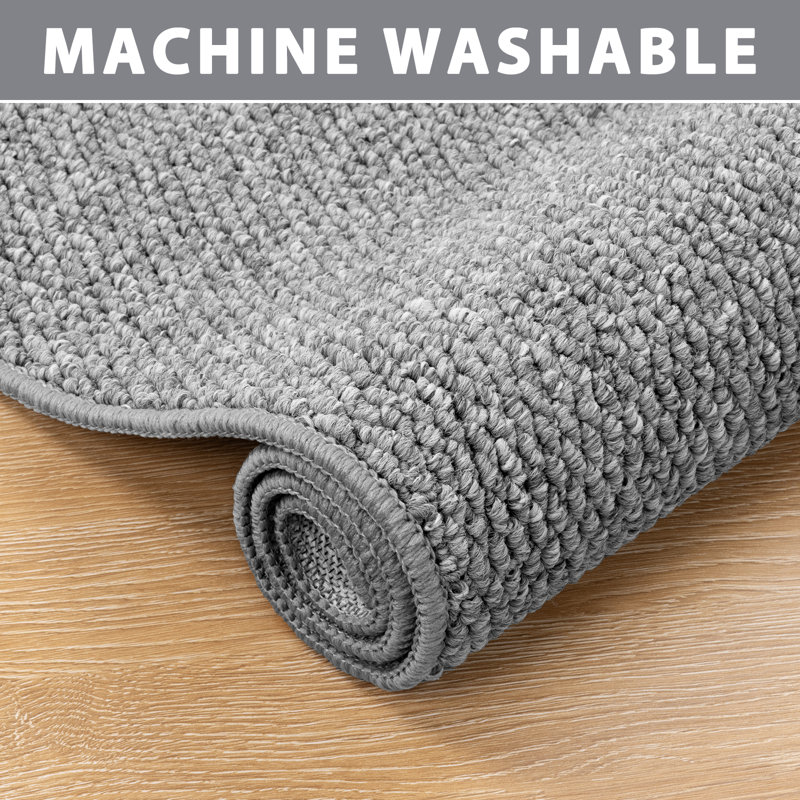 Tapis de cuisine neutre antidérapant (ensemble de 3), Gris