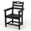 Ensemble repas d'extérieur 3 pièces avec table carrée et 2 fauteuils Hdpe-2105787984