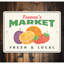 Enseigne en aluminium Farmers Market-58217876