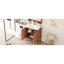 Meuble-lavabo vintage minimaliste, lavabo en céramique, 45 degrés, unité de rangement spacieuse, meuble-lavabo d'apparence naturelle de 30 po avec motif, décor élégant