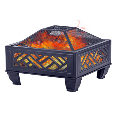 Westlyn Square Iron Smokeless Fire Pit