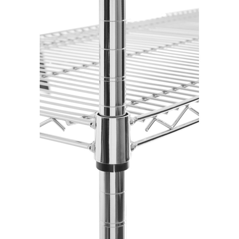 Eversole 121cm W Metal Shelving Unit with Wheels