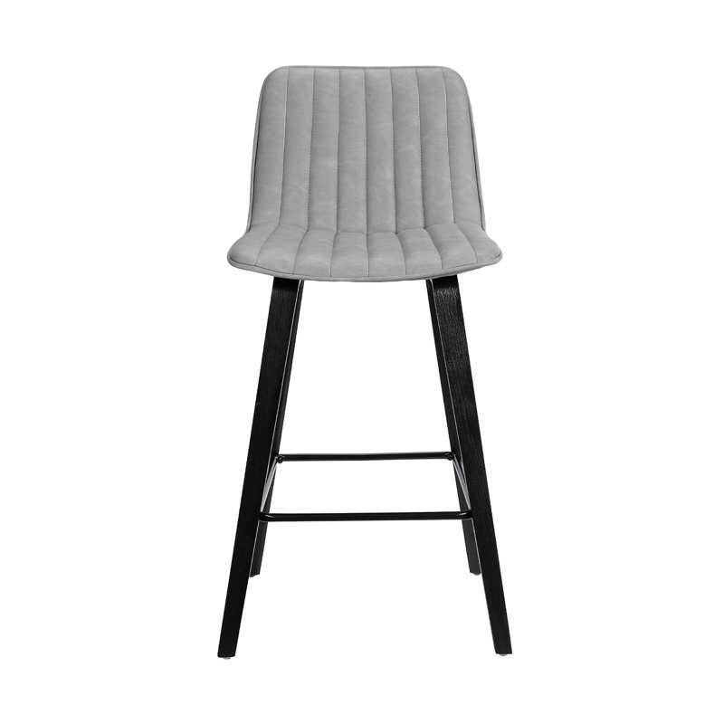 Upholstered Counter Stool with Metal Frame