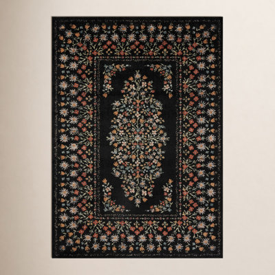 Rifle Paper Co. x Loloi Laurel Black Area Rug