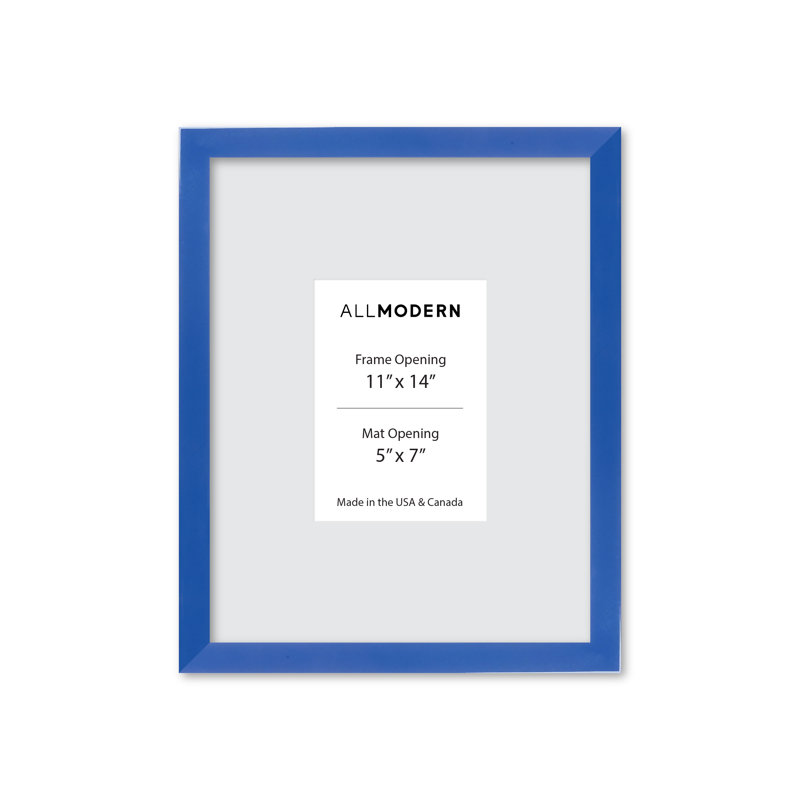Cadre photo en bois massif Willin, Bleu port maritime, L 12,75 po x H 15,75 po
