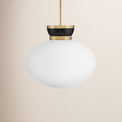 Dimmable Opal Glass Single Light Pendant