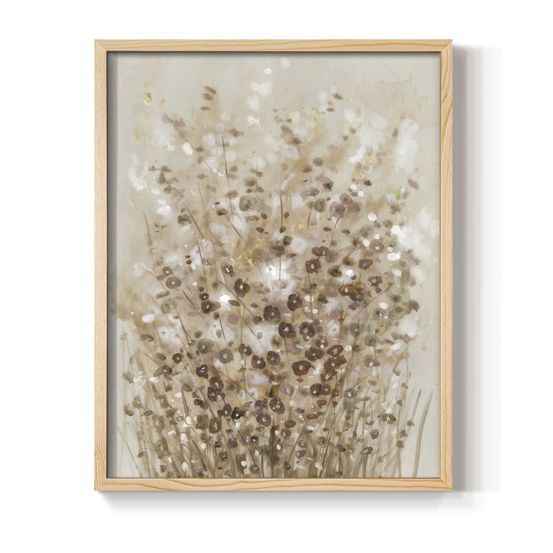 «Flourish II», reproduction encadrée - bois massif, Naturel, H 15 po x l 12 po