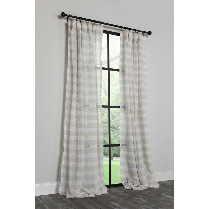 Haleema Semi Sheer Curtain Single Panel, 54" x 108"