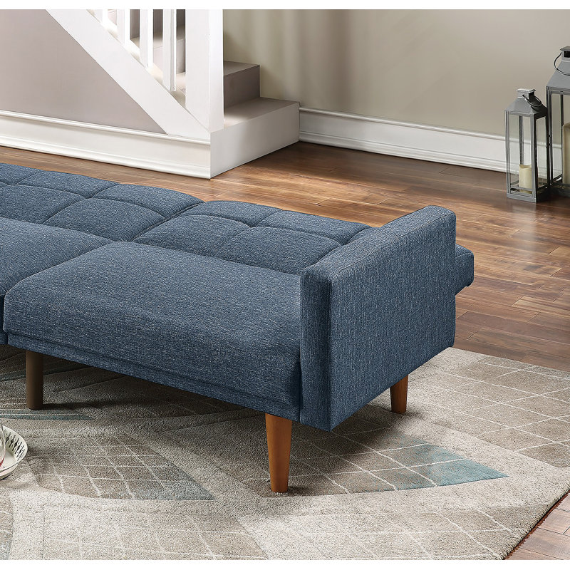 Transitional Sofa Couch, Convertible Bed, 2Pc Upholstered Sofa