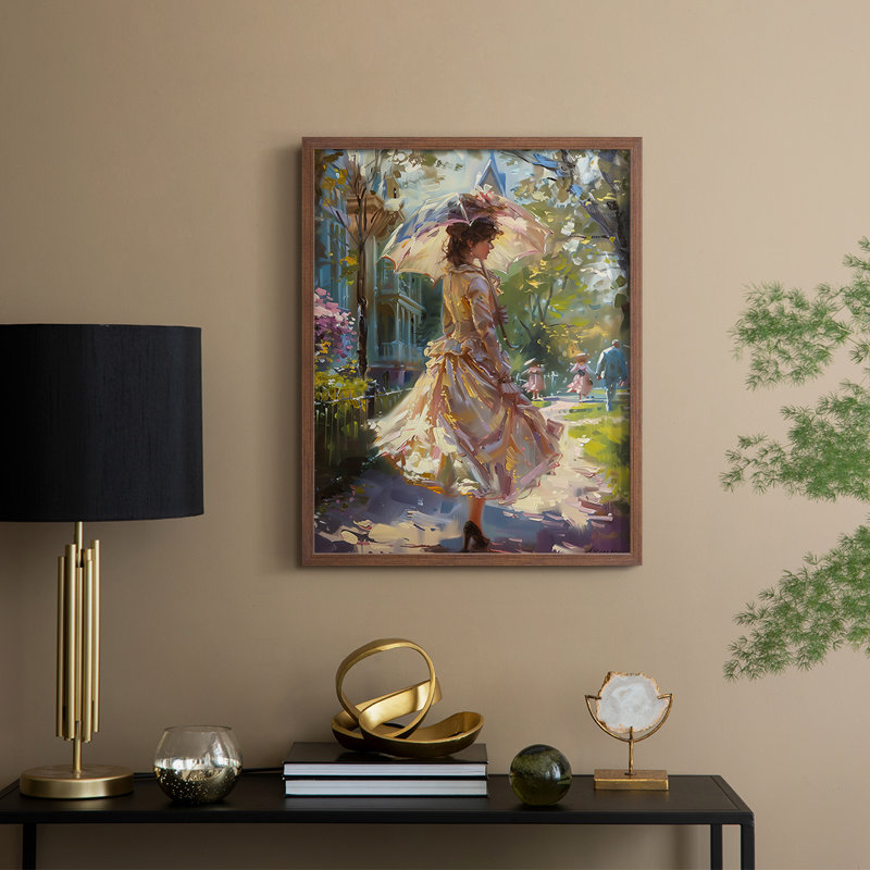 Reproduction encadrée WOMEN Series DCL XXII - bois massif, H 11 po x l 9 po, Noyer
