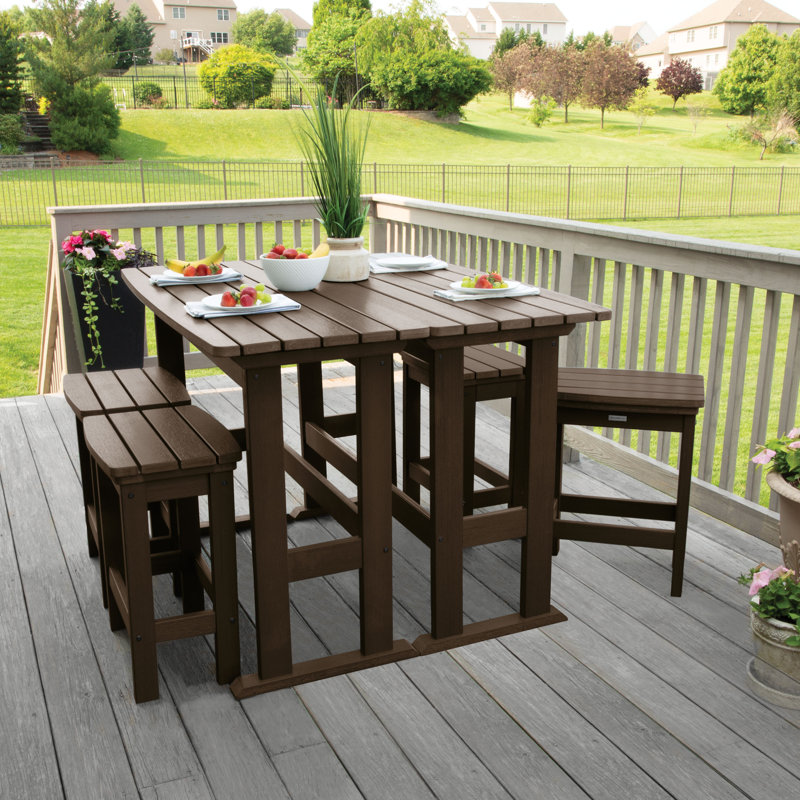 Arbnora 6 Piece Counter Height Dining Set, Weathered Acorn