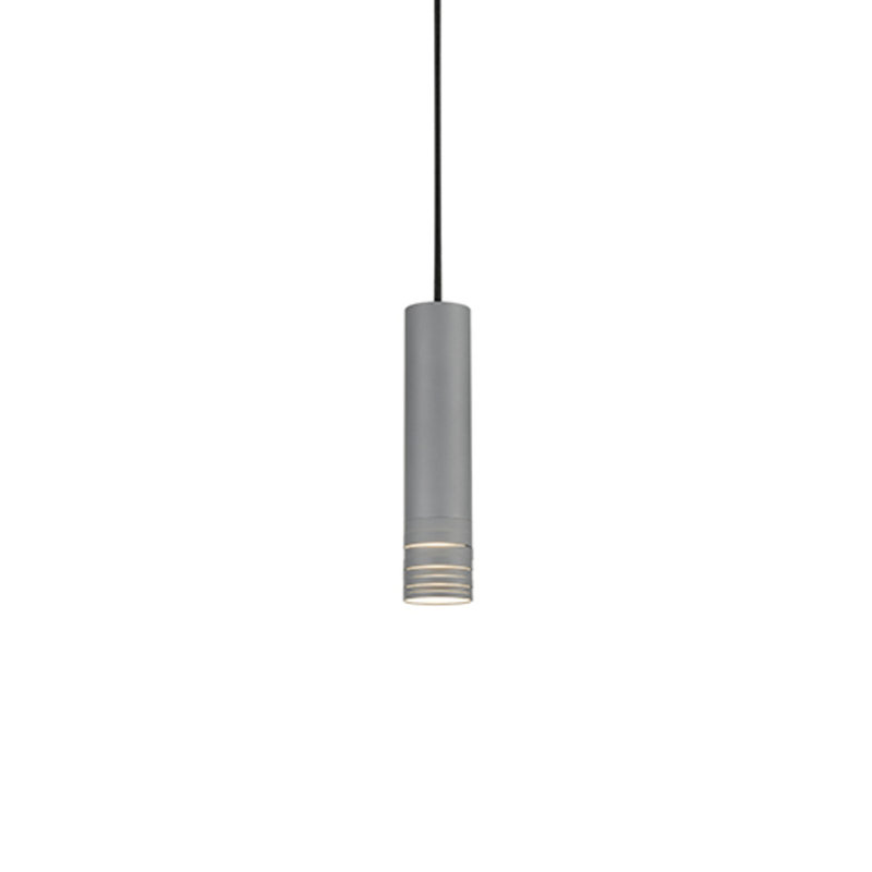 Milca 1 - Light Single Pendant, Gray, 10.25" H x 2.375" W x 2.375" D