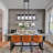 5 - Light Dimmable Kitchen Island Square / Rectangle Chandelier