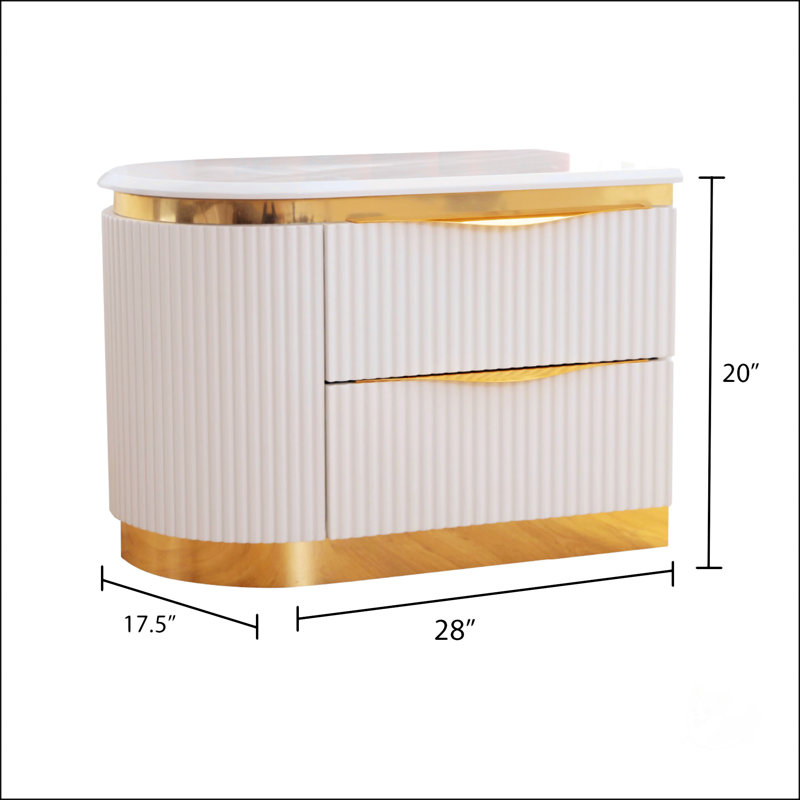 Table de chevet 2 tiroirs