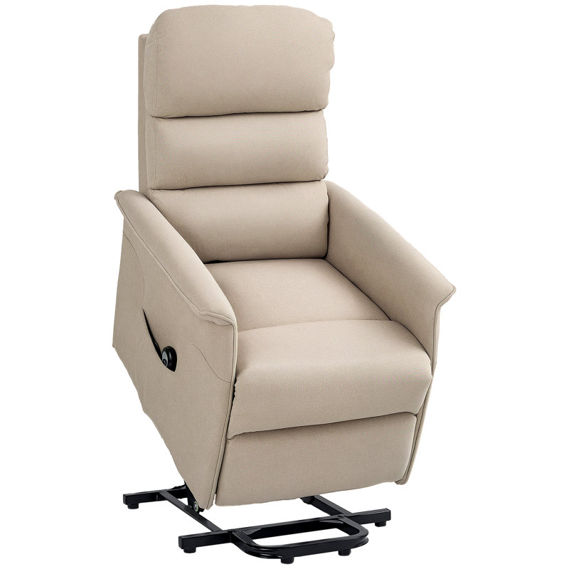 Forester Lift Assist Power Recliner, Beige Linen